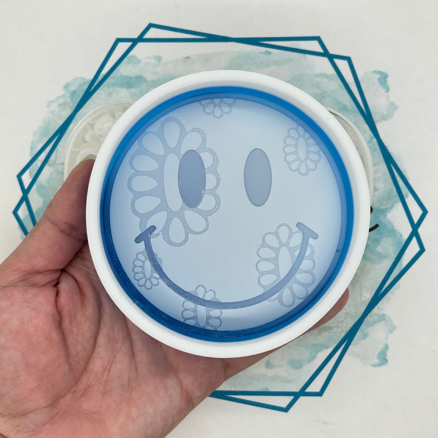 Concho Smiley Face Freshie Mold