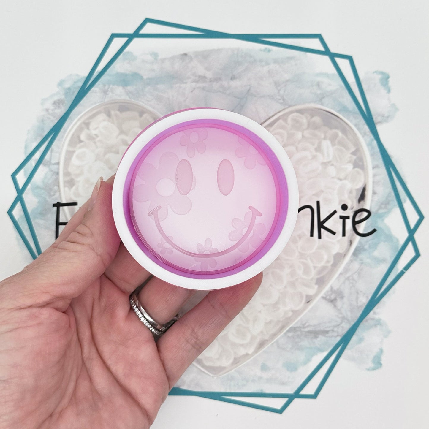 Daisy Smiley Face VENT CLIP Freshie Mold
