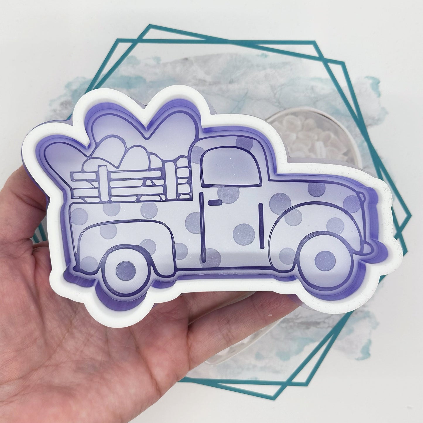 *NEW RELEASE* Polka Dot Truck with Hearts Freshie Mold