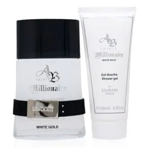 AB Spirit Millionaire White Gold By Lomani For Men (2pc Gift Set)