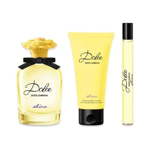 Dolce Shine By Dolce & Gabbana For Women 2.5 oz EDP Spray (3pc Set)
