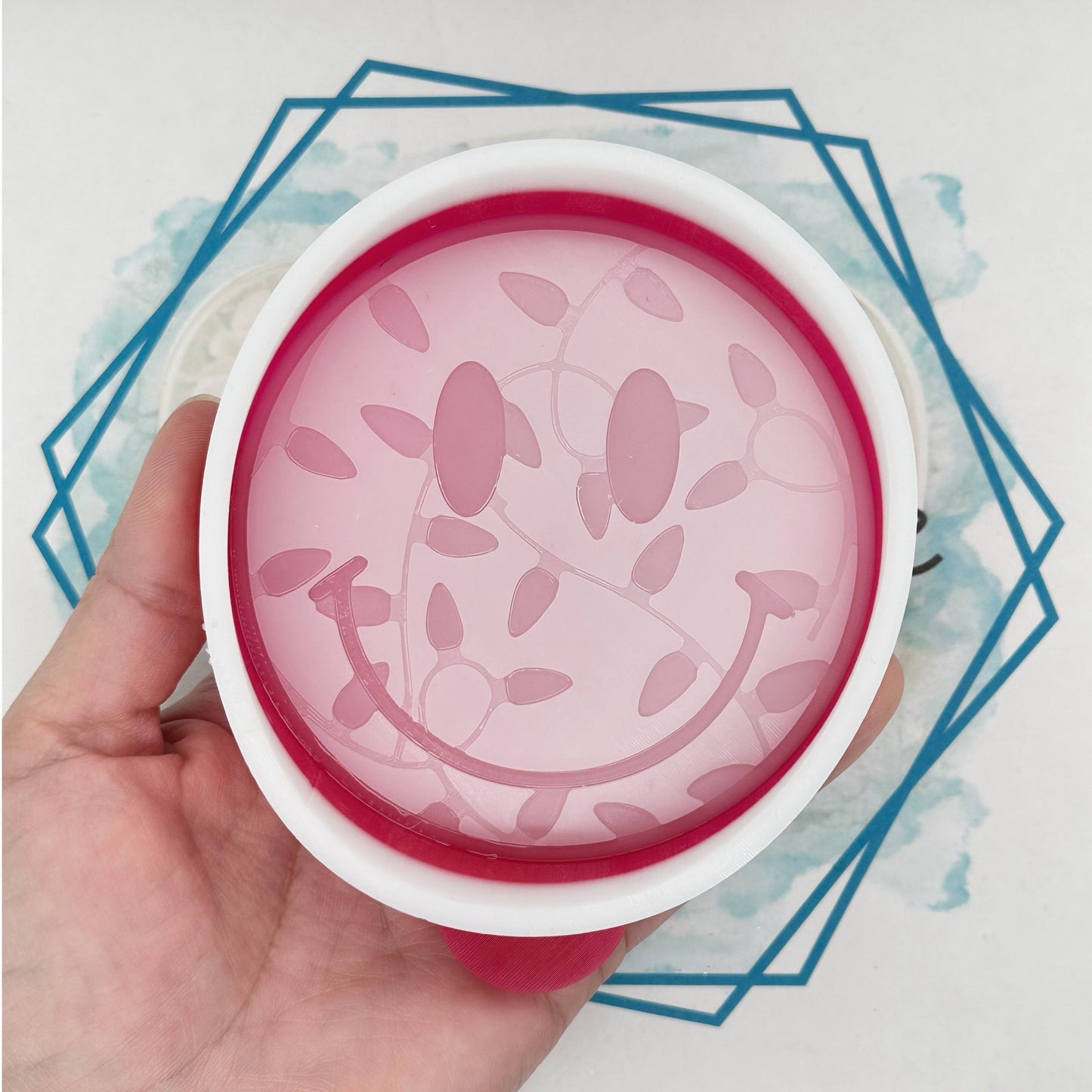 Christmas Lights Smiley Face Freshie Mold