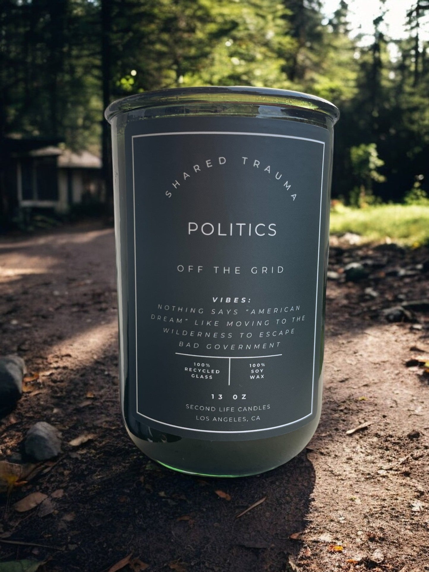 Shared Trauma: Politics Candle - 13 oz, Crackling Wood Wick