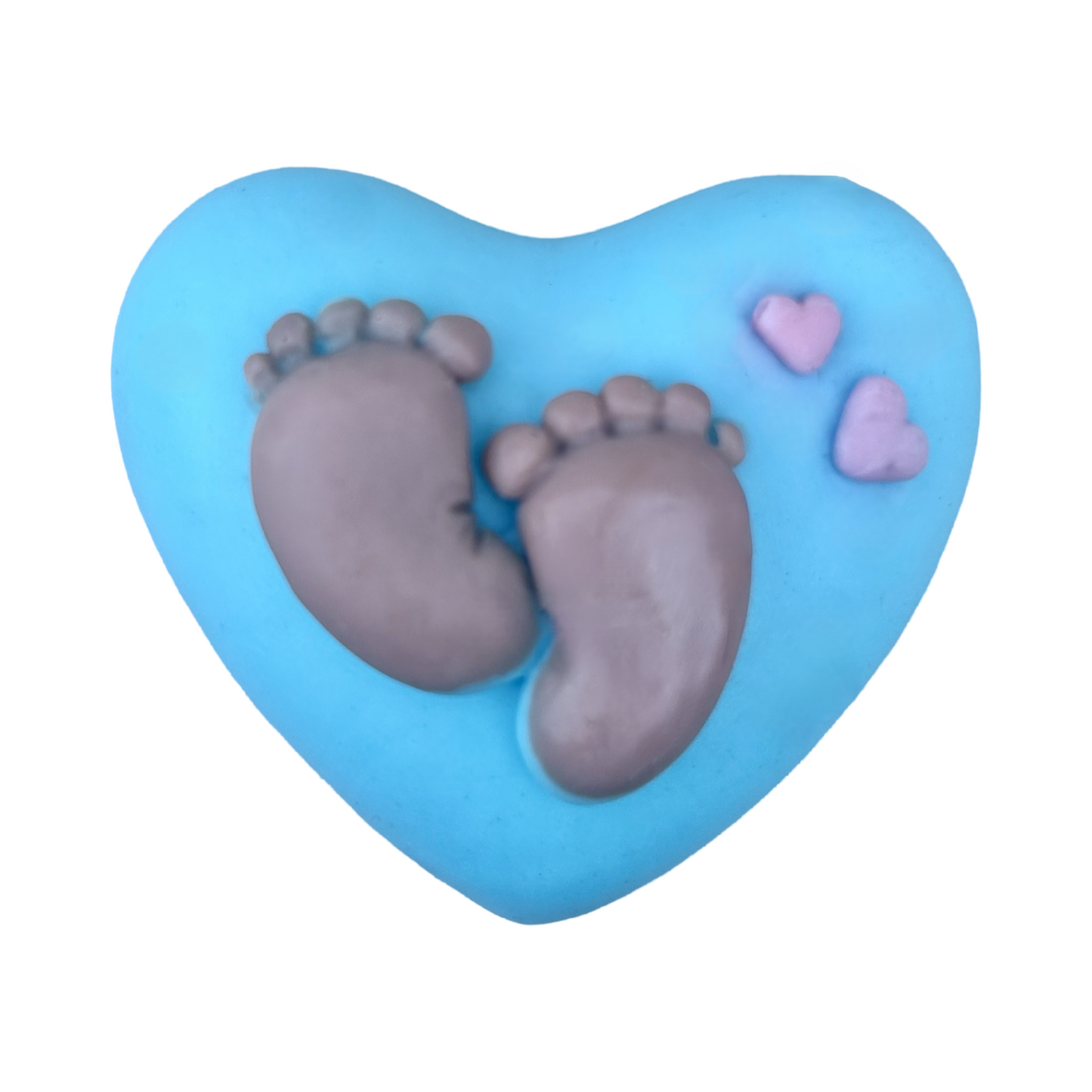 10 Heart Soaps with Newborn Feet Party Favors