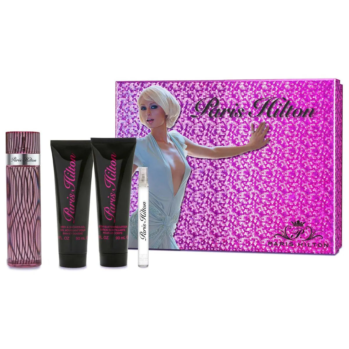 Paris Hilton Set 4p 3.4 oz For Women EDP Spray
