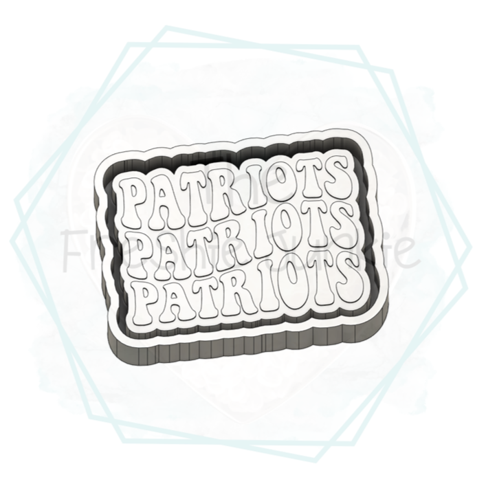 Patriots Retro Font Freshie Mold