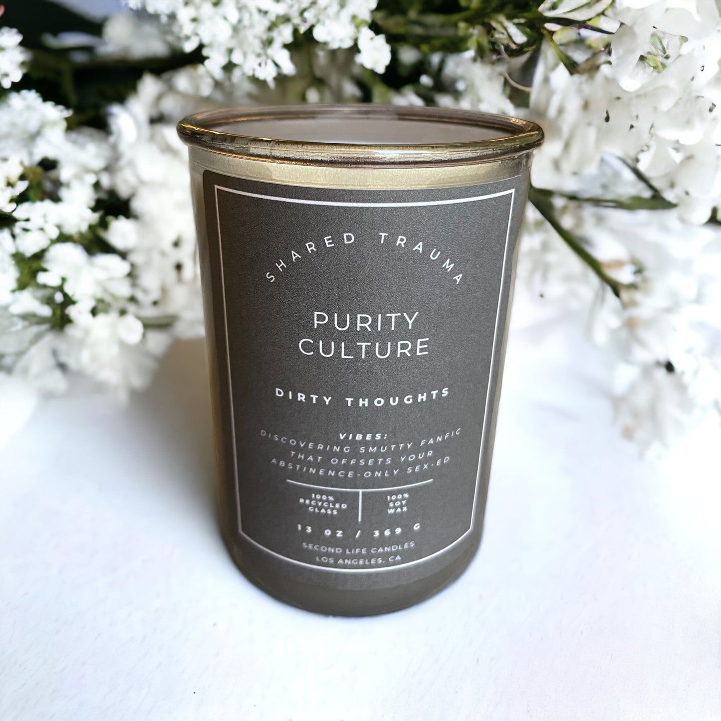 Shared Trauma: Purity Culture Candle - 13 oz, Crackling Wood Wick