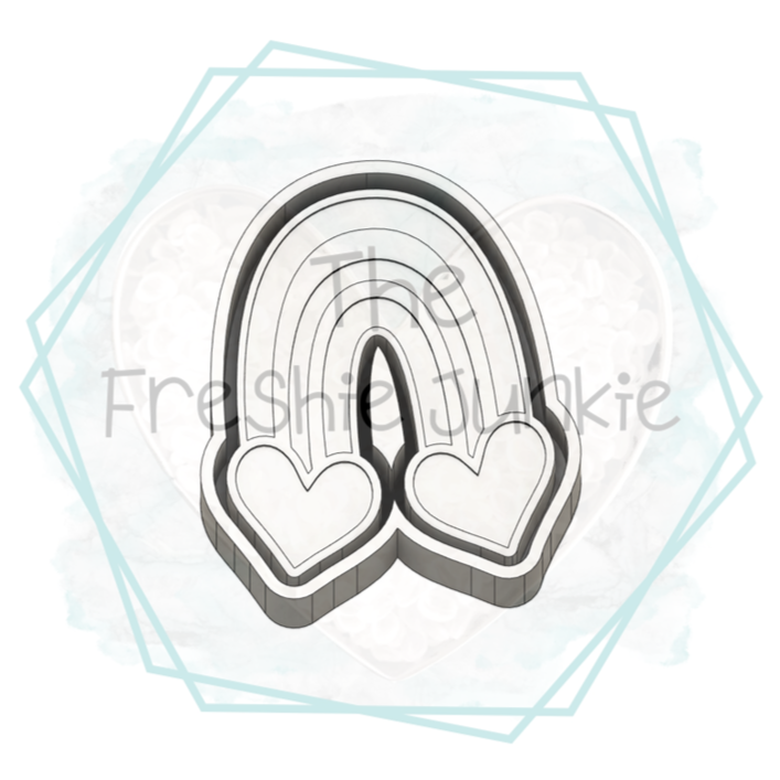 Boho Rainbow & Hearts Freshie Mold