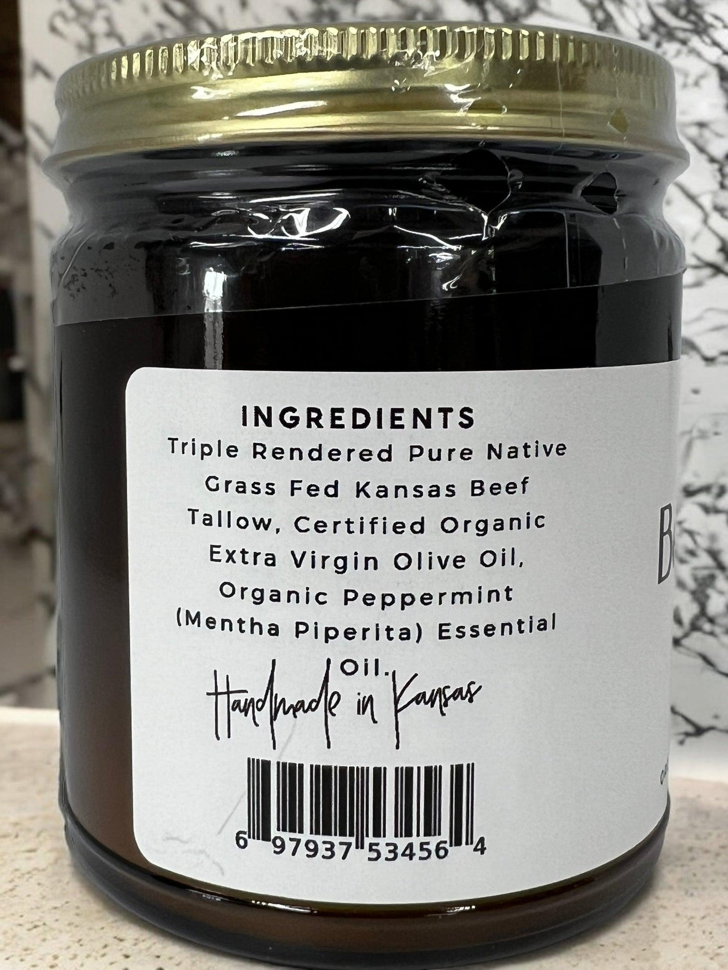 Beef Tallow Balm - 2 oz - Grown and Made in USA - Organic Grass Fed and Finished Tallow - Moisturizing Skin Care