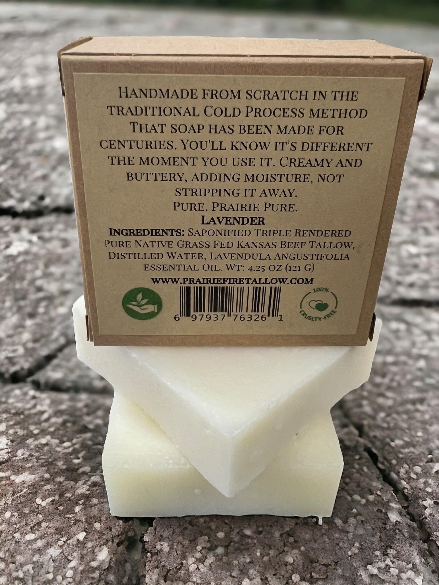 Pure Beef Tallow Soap Bar, (3 Pack) Made in USA - Grass Fed and Finished - Face, Body and Hair - Cleans, Moisturizes, Soothes, and Hydrates. Natural and Organic