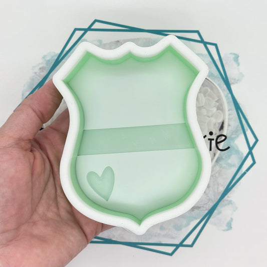 Police Badge with Heart Freshie Mold