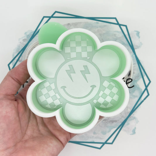 Checkered Smiley Daisy Freshie Mold