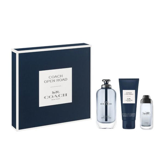 Coach Men's Open Road Eau De Toilette 3pc Gift Set For Men