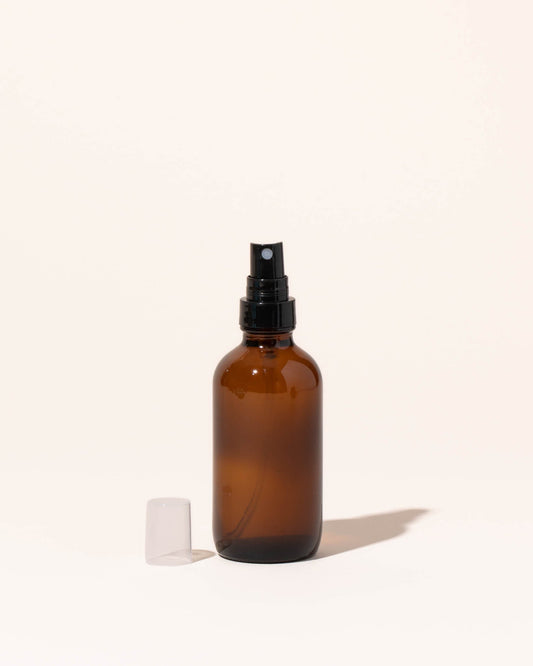 4oz / 118ml amber glass fine mist spray bottle