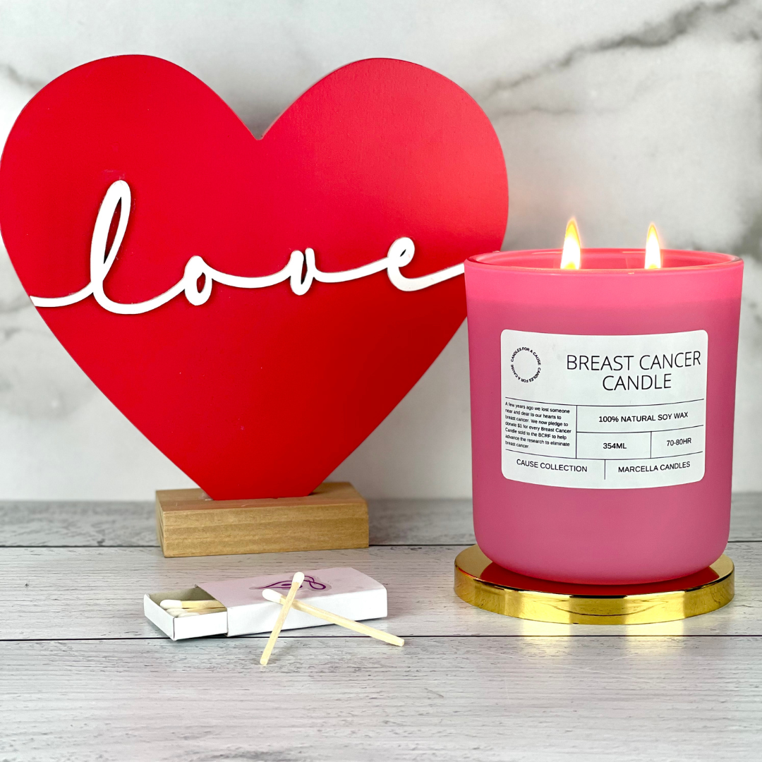 Breast Cancer Awareness Candle