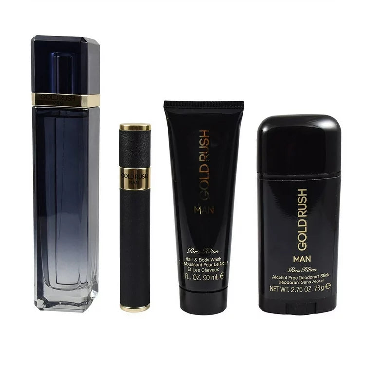 Paris Hilton Gold Rush (4pc Gift Set) For Men