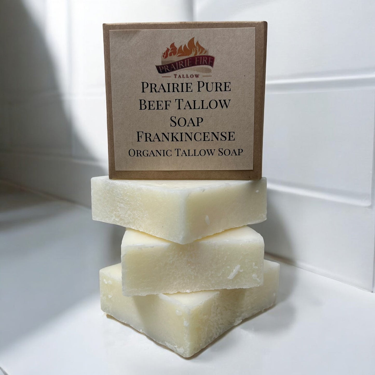 Pure Beef Tallow Soap Bar, (3 Pack) Made in USA -  Grass Fed and Finished - Face, Body and Hair - Cleans, Moisturizes, Soothes, and Hydrates. Natural and Organic