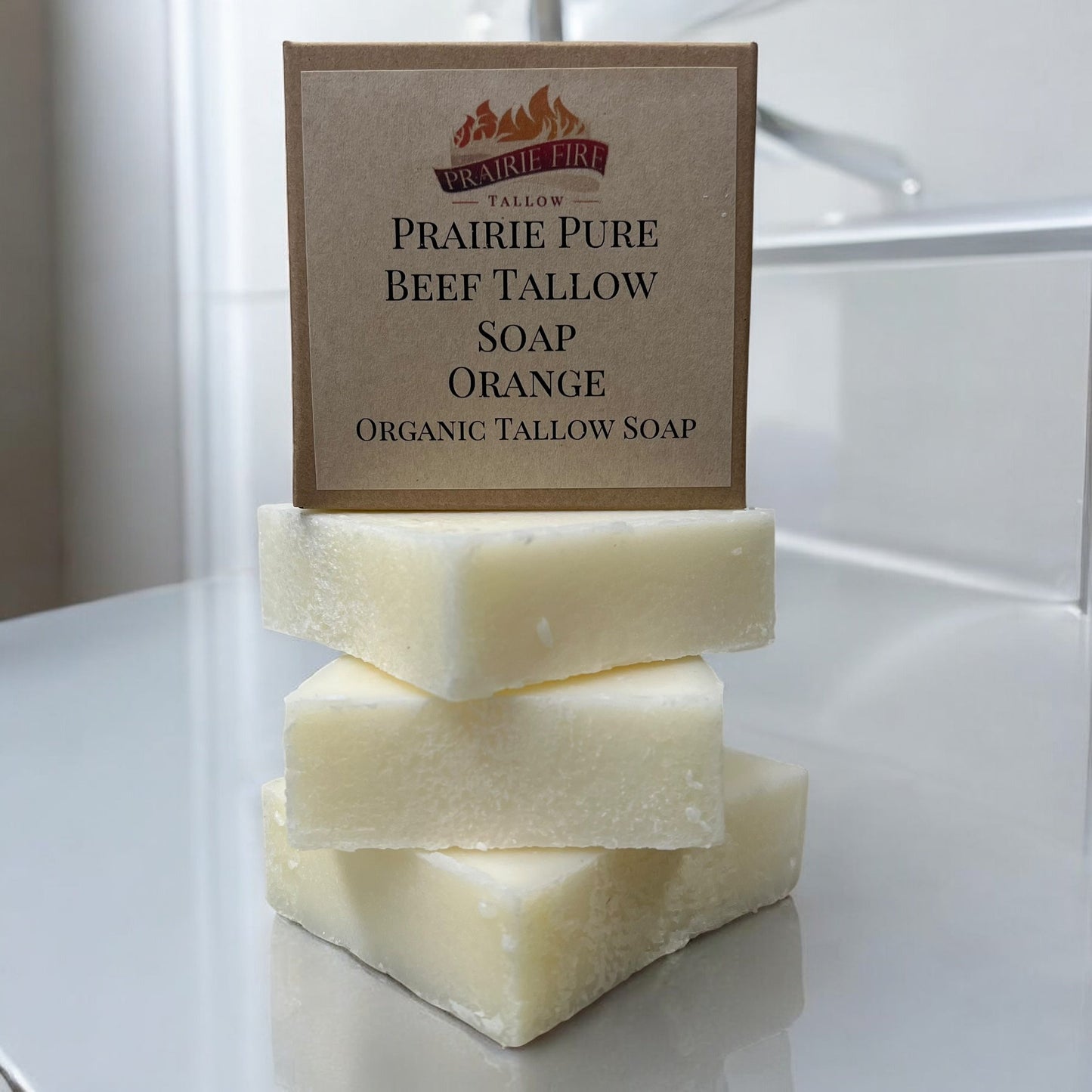 Pure Beef Tallow Soap Bar, (3 Pack) Made in USA -  Grass Fed and Finished - Face, Body and Hair - Cleans, Moisturizes, Soothes, and Hydrates. Natural and Organic