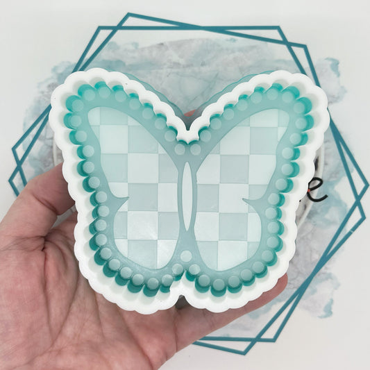 *NEW RELEASE* Checkered Turquoise Butterfly Freshie Mold