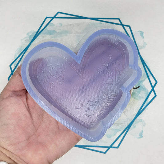 Heart with Arrow & Leopard Freshie Mold