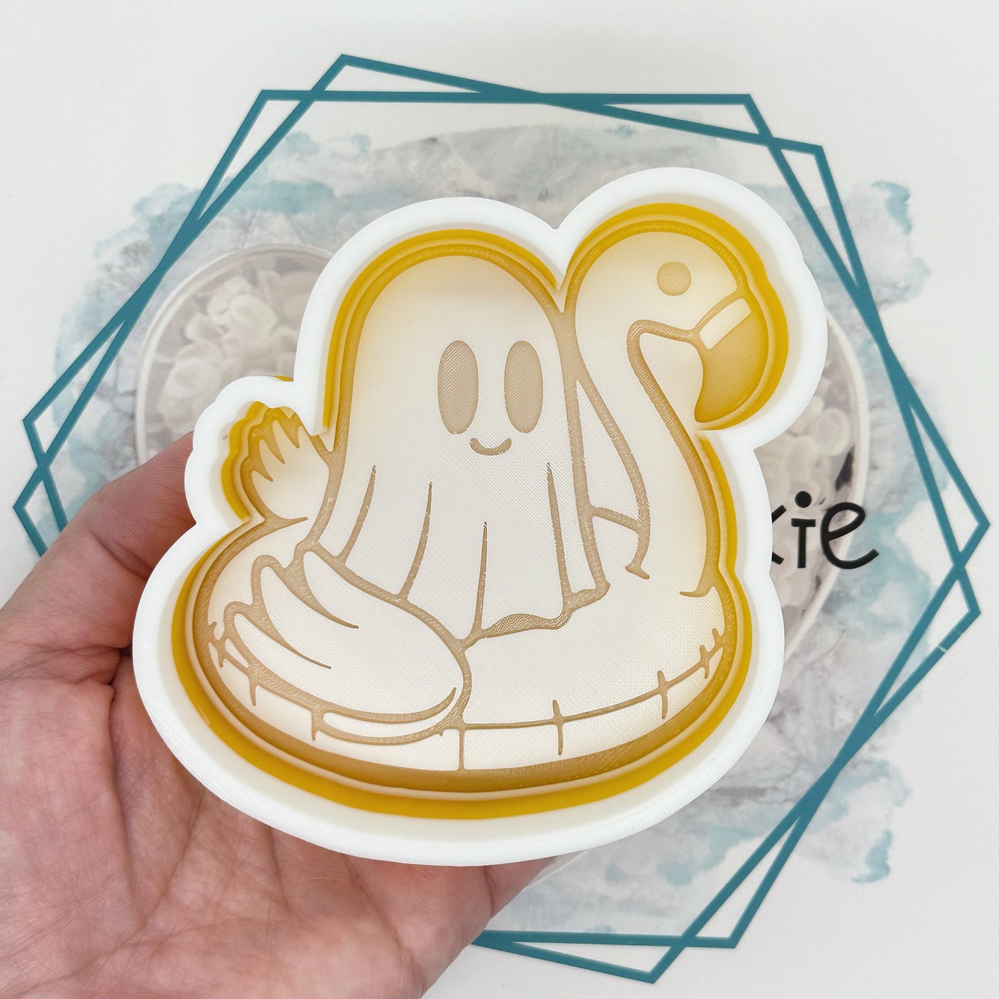 *NEW RELEASE* Flamingo Pool Float with Ghost Freshie Mold
