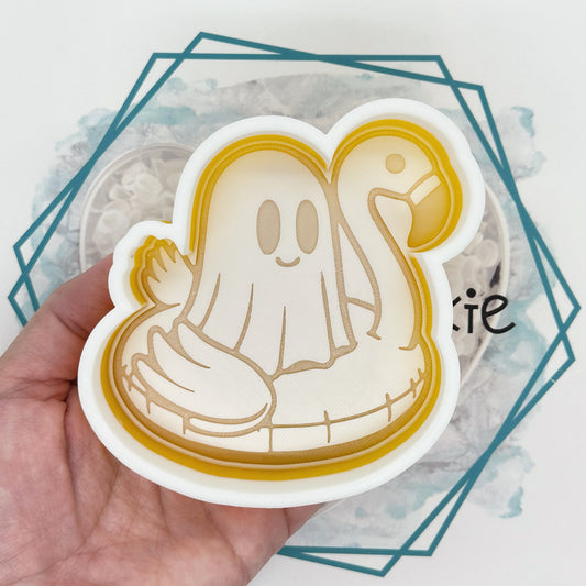 *NEW RELEASE* Flamingo Pool Float with Ghost Freshie Mold