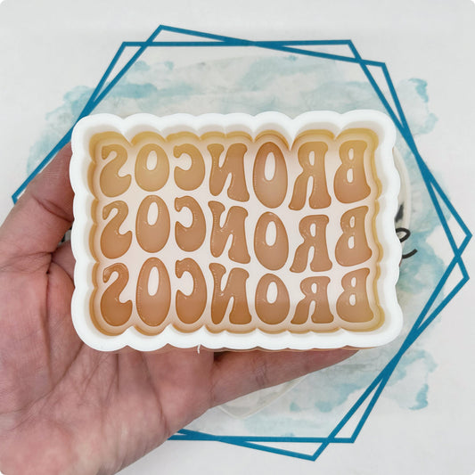 Broncos Retro Font Freshie Mold