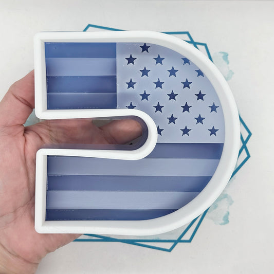 C with Flag Freshie Mold