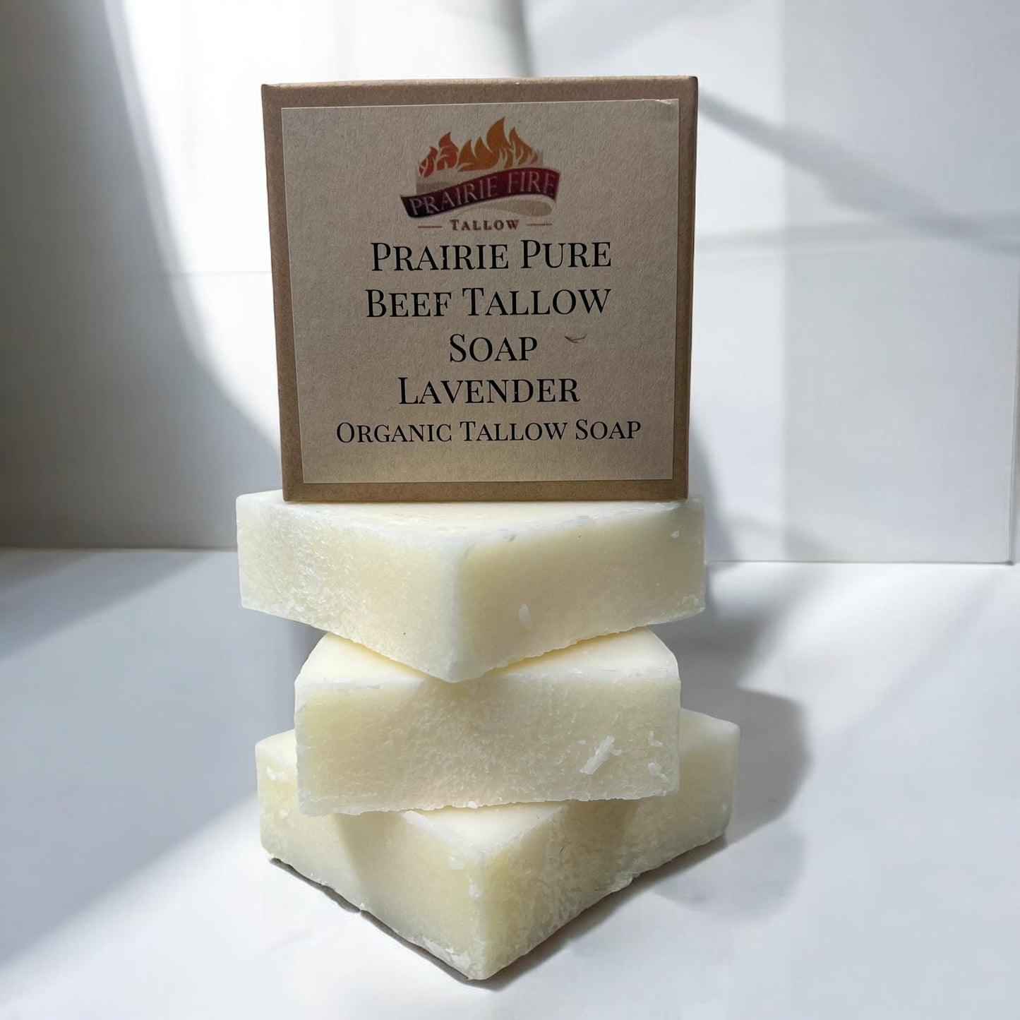 Pure Beef Tallow Soap Bar, (3 Pack) Made in USA -  Grass Fed and Finished - Face, Body and Hair - Cleans, Moisturizes, Soothes, and Hydrates. Natural and Organic