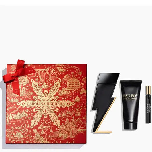 Bad Boy By Carolina Herrera For Men EDT Spray (3pc Gift Set)
