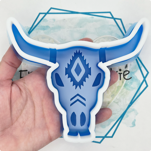 Aztec Bull Skull Freshie Mold