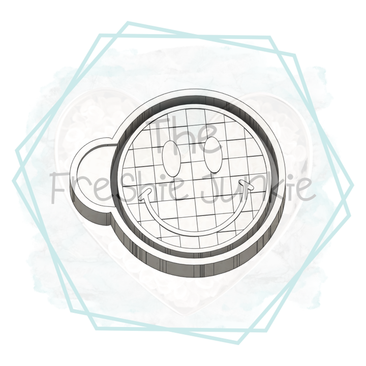 Checkered Smiley Freshie Mold