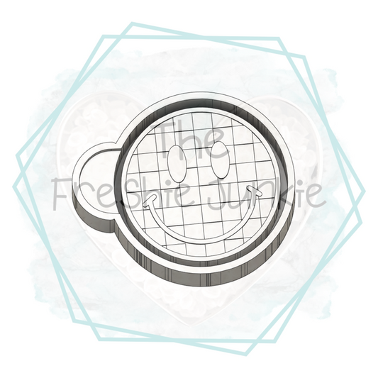 Checkered Smiley Freshie Mold