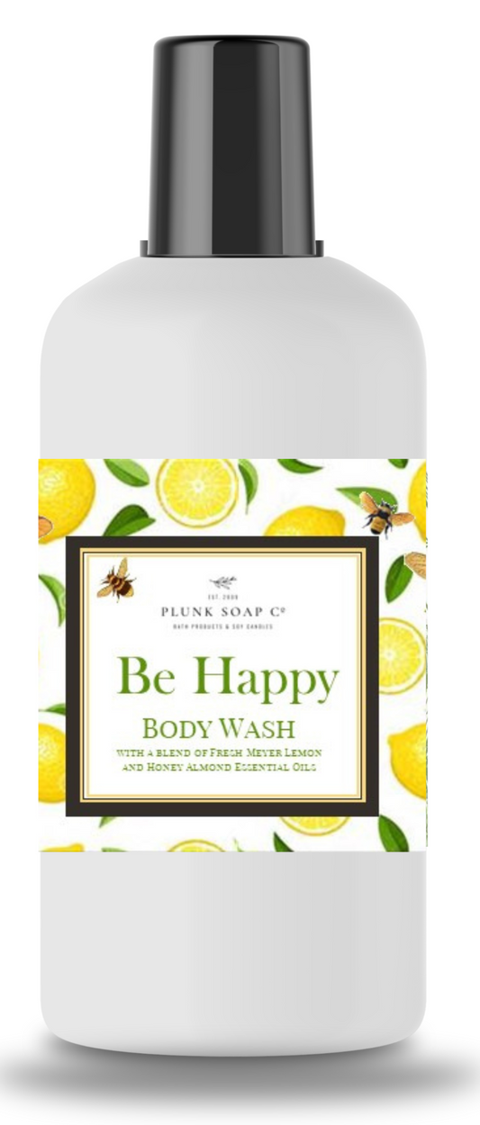 Be Happy Honey Almond and Meyer Lemon Scented Body Wash