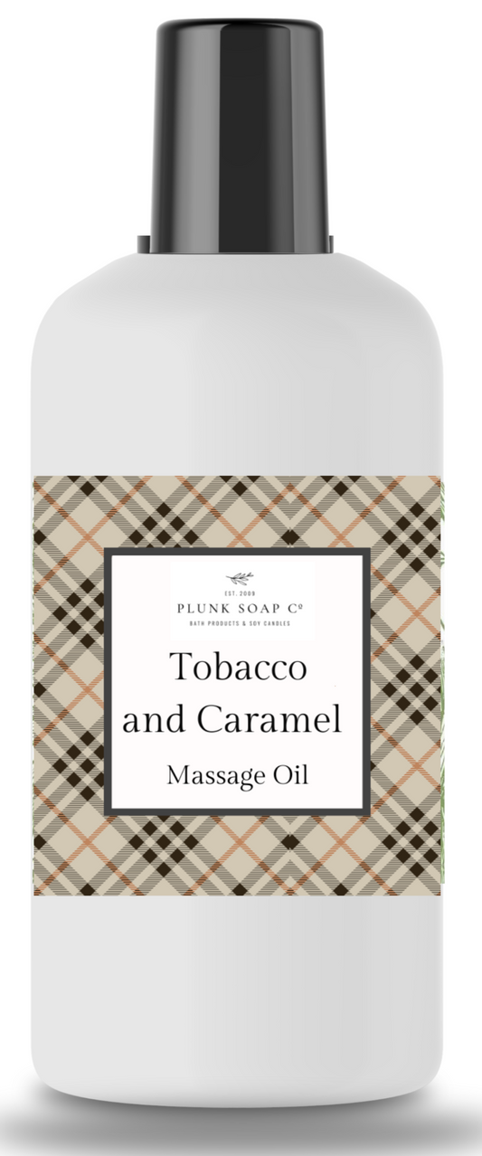 Tobacco and Caramel Scented Massage Oil