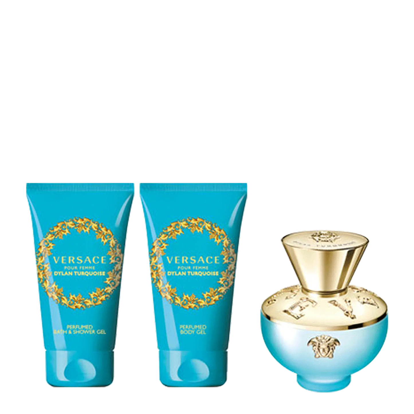 Dylan Turquoise By Versace For Women EDT Spray (4pc Gift Set)