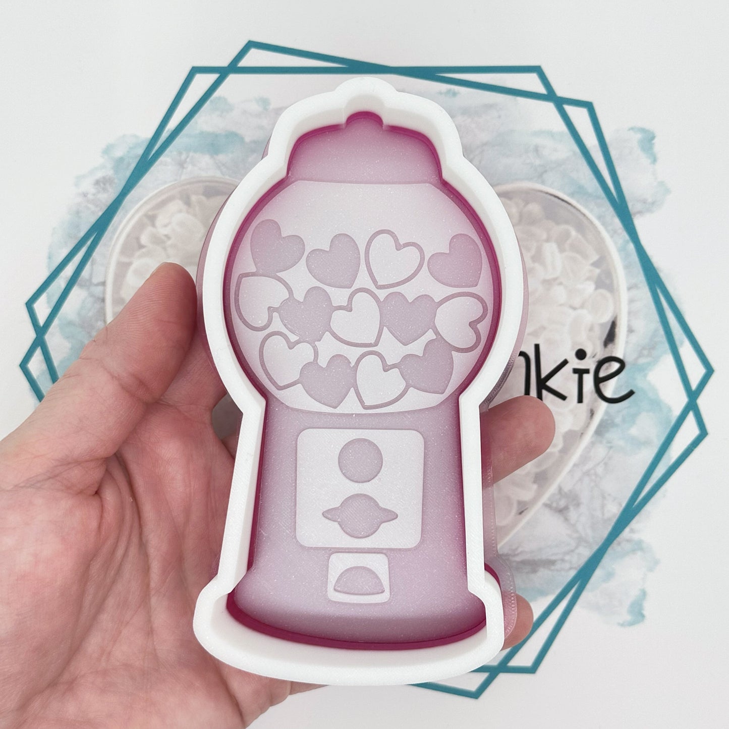 Heart Gumball Machine Freshie Mold