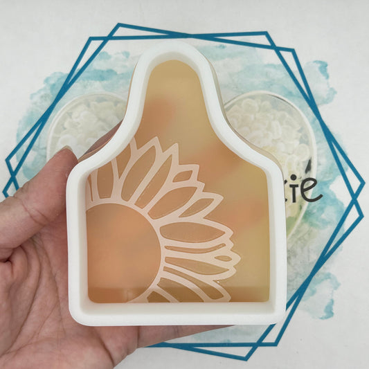 Sunflower Ear Tag Freshie Mold