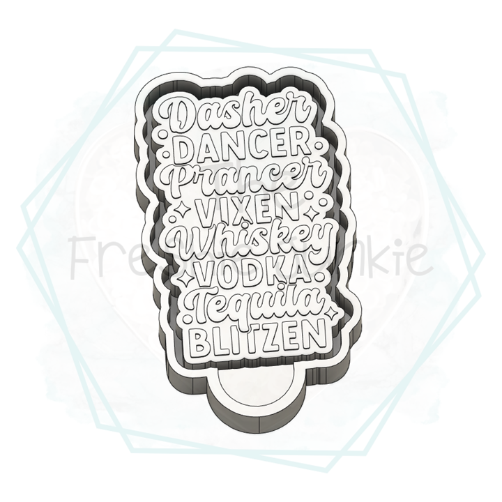 Funny Reindeer Names Freshie Mold