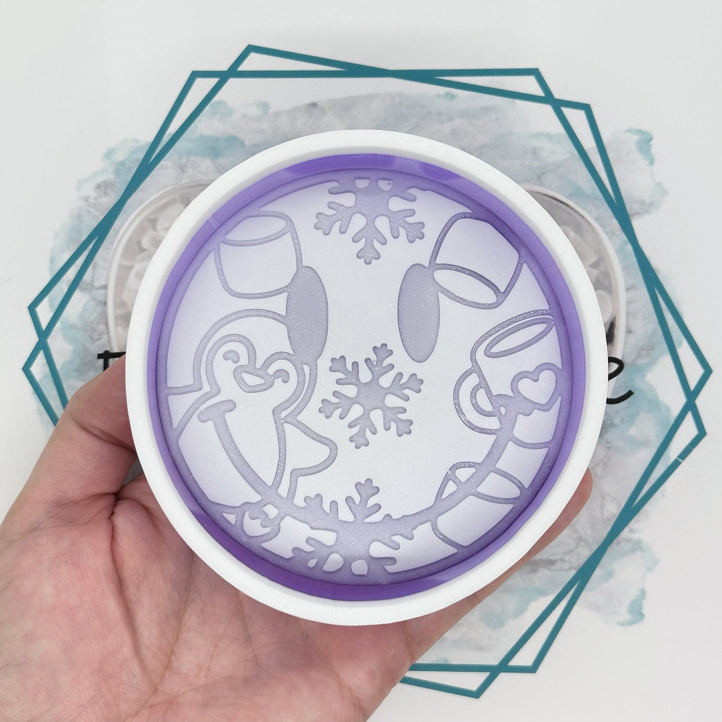 *NEW RELEASE* Penguin Snowflake Mug Smiley Freshie Mold