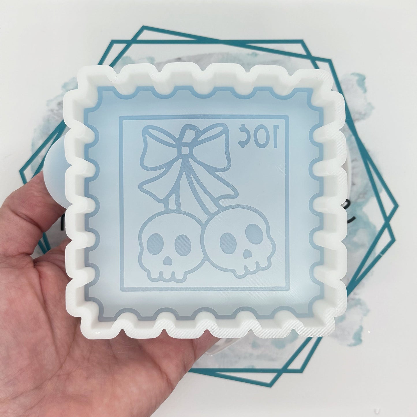 *NEW RELEASE* Cherry Skull Stamp Freshie Mold