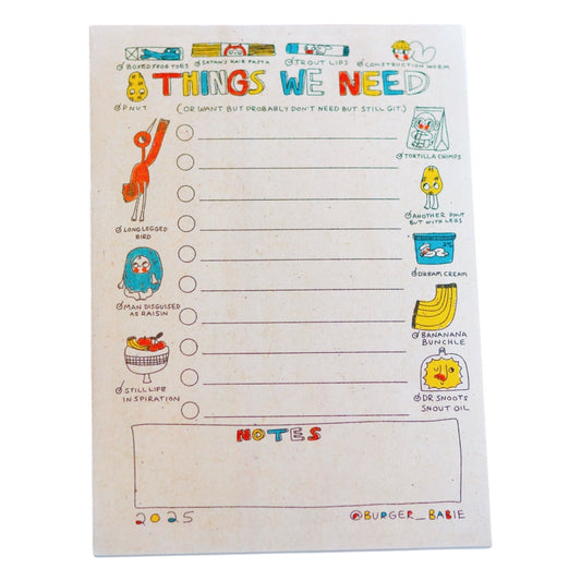 Things We Need - Artisanal Note Pad
