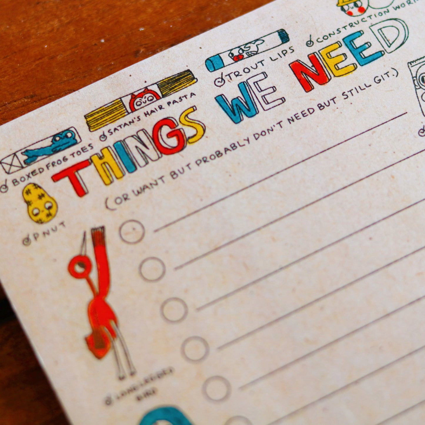Things We Need - Artisanal Note Pad