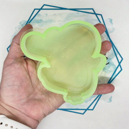 Penguin with Heart Freshie Mold