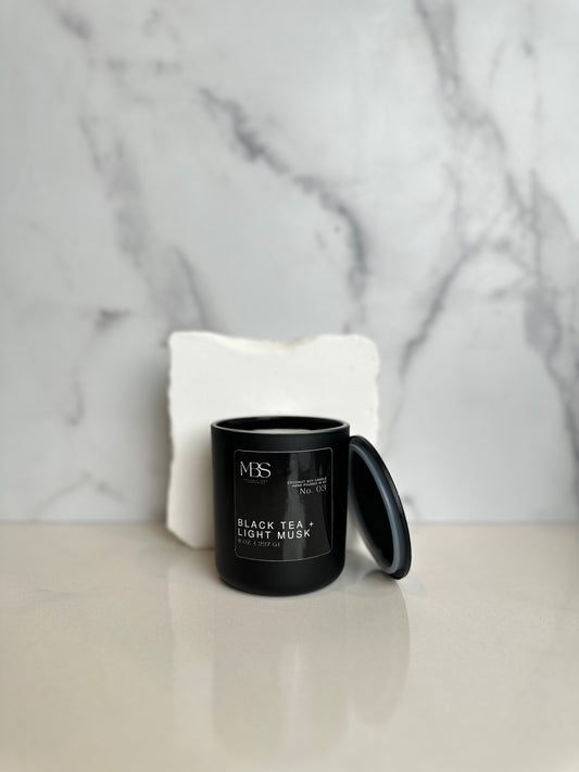 Black Tea + Light Musk  | 12oz Candle