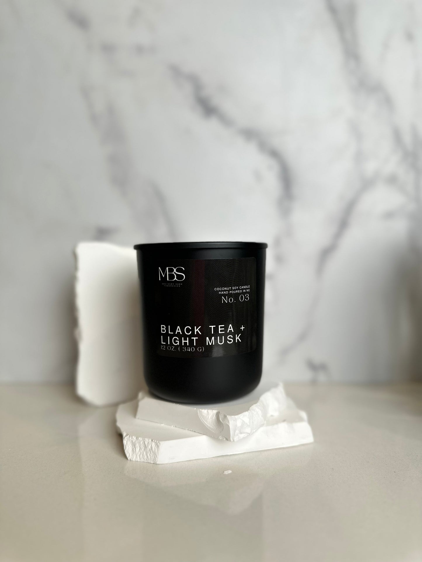Black Tea + Light Musk  | 12oz Candle
