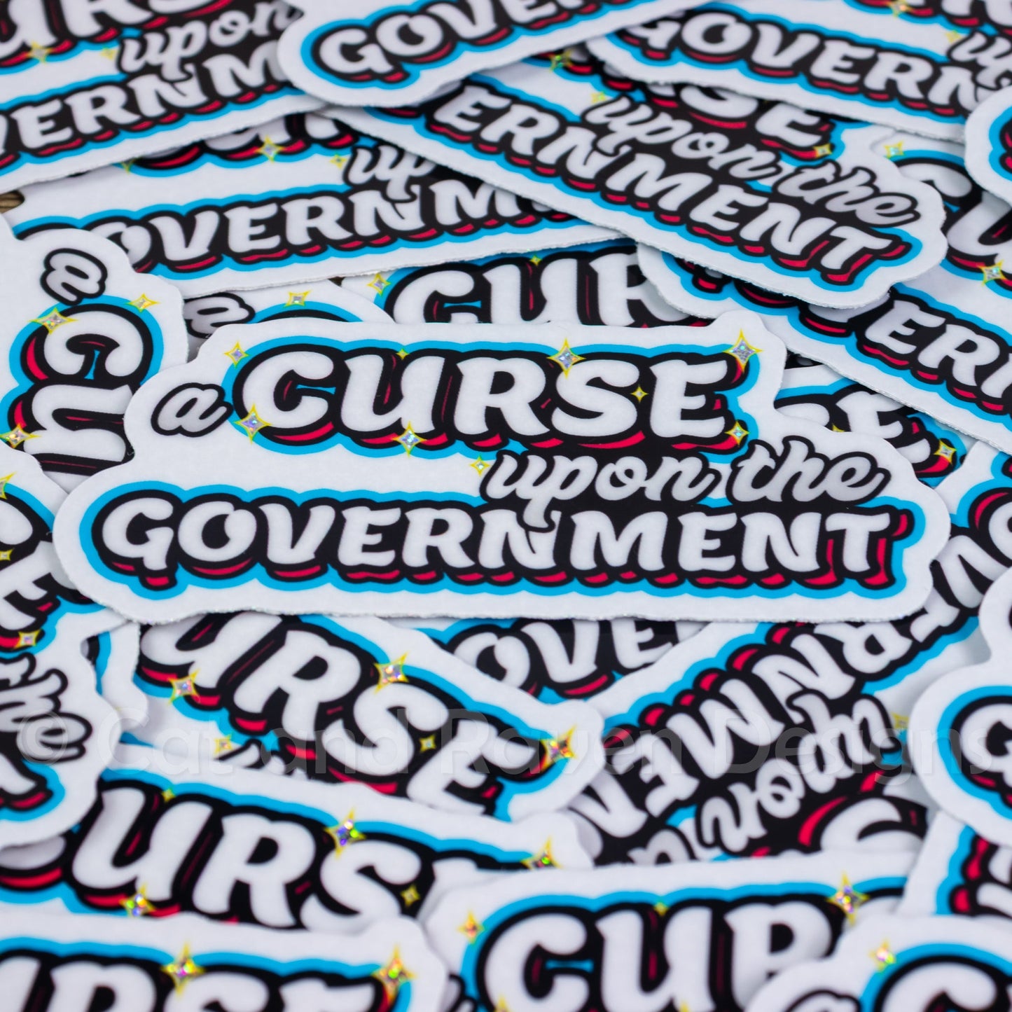 A Curse Upon the Government vinyl sticker