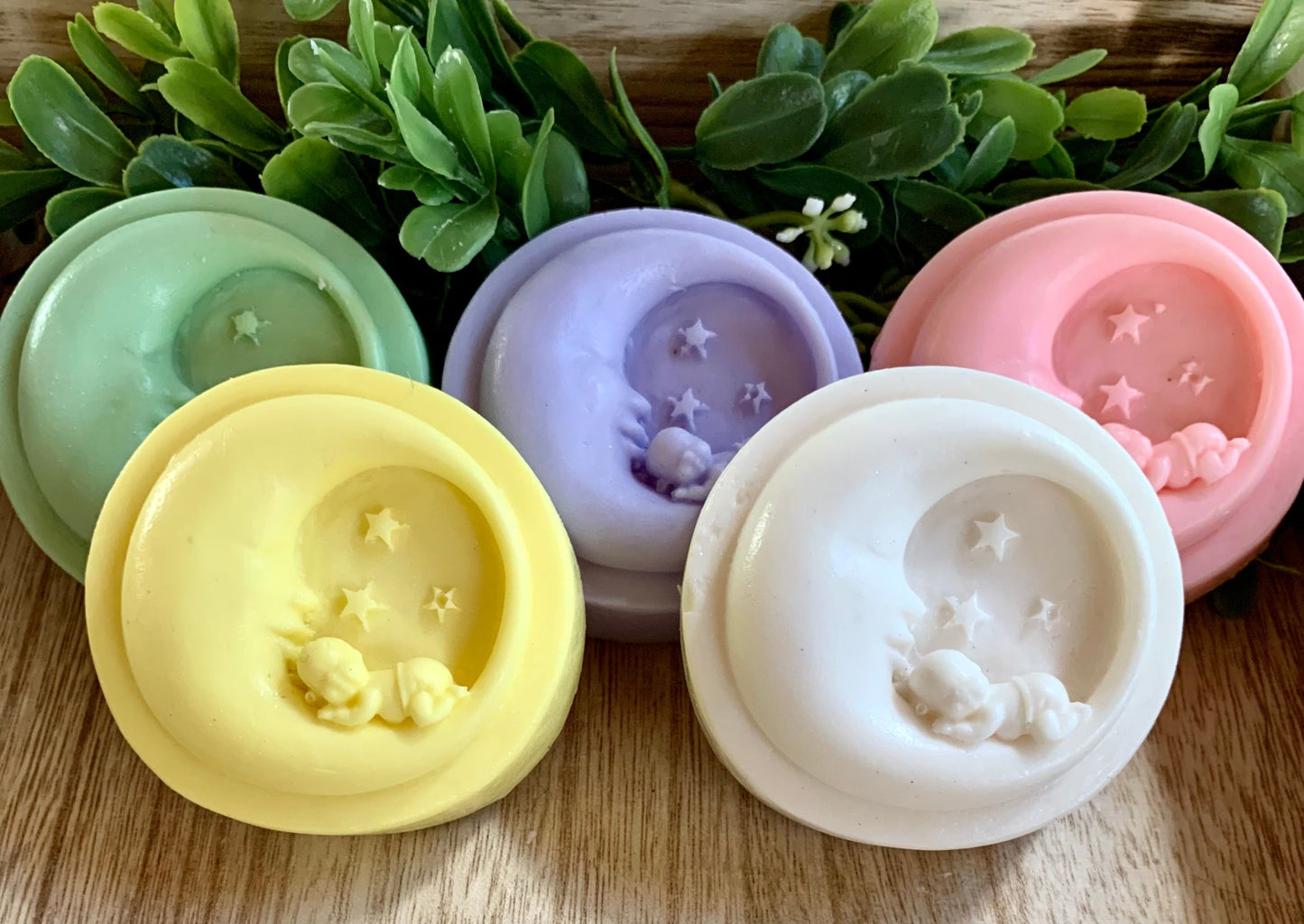 10 Baby Cradled in Moon Soap Favors For A Boy: Party favors