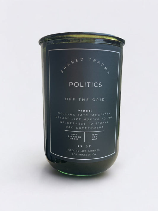 Shared Trauma: Politics Candle - 13 oz, Crackling Wood Wick