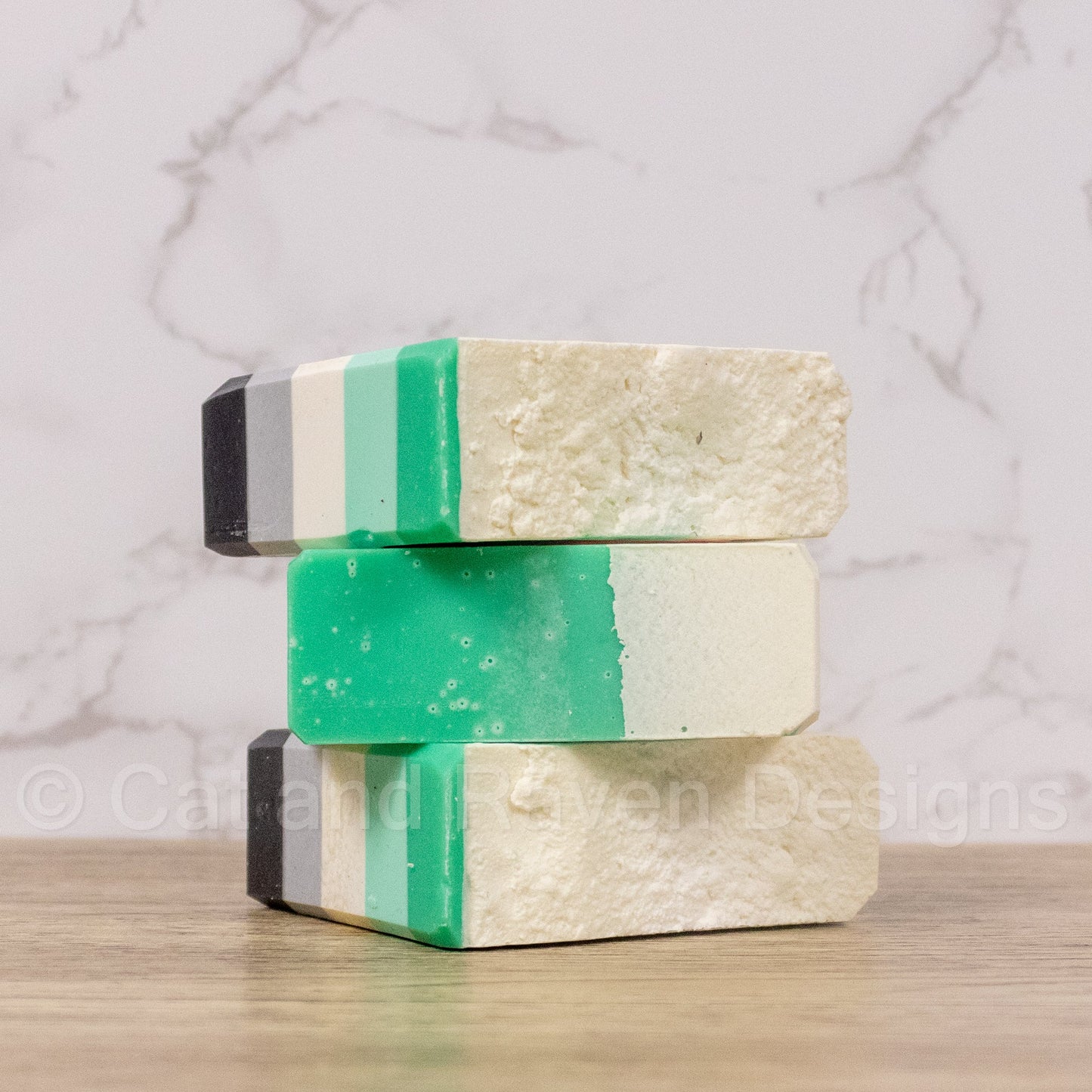 Nopeless Romantic (aromantic pride flag) soap